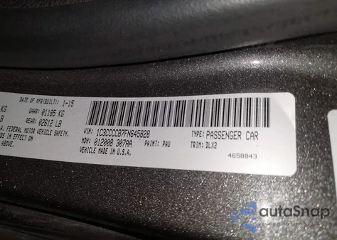 2015 Chrysler 200 C z USA, uszkodzony, nr VIN 1C3CCCCB7FN645828